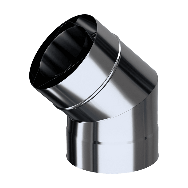 ADAM GAS Ø130/200mm 45° Concentric Flue Elbow