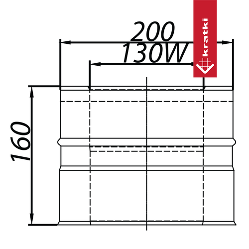 ADAM GAS Ø130/200mm Concentric Flue Adapter