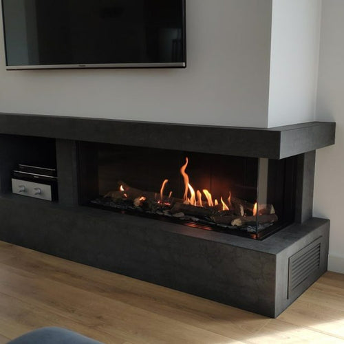 Leo 100 Left-Sided Natural Gas Fireplace Insert – 9kW