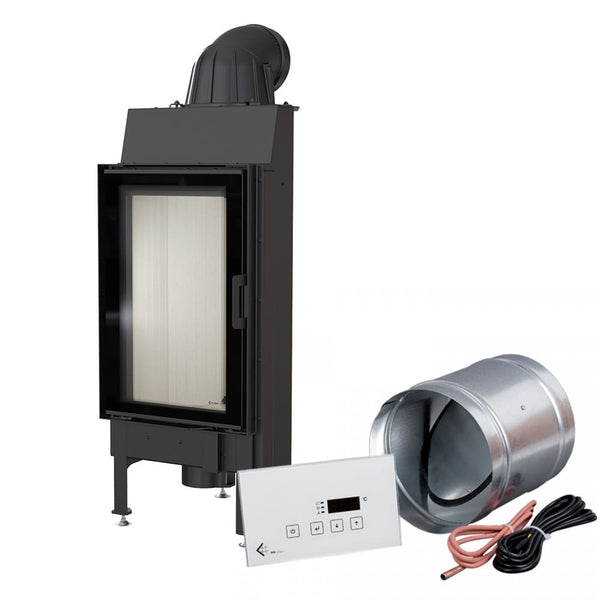 Nadia Smart Steel Fireplace – KRATKI – 9kW MSK Glass