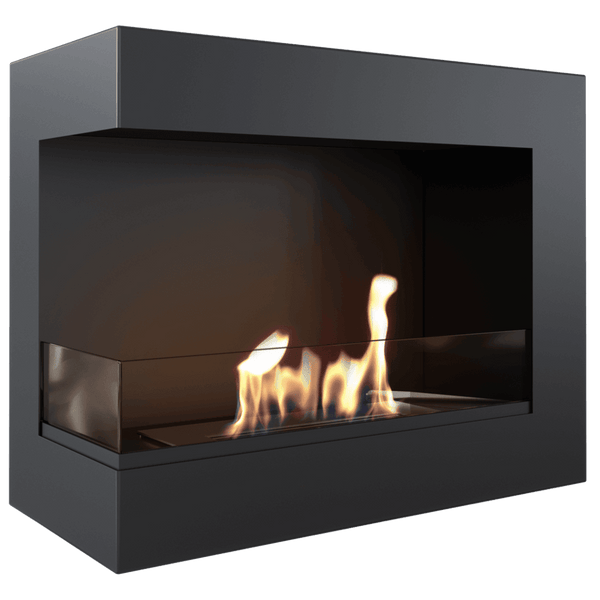 Delta L-Shape Wall Mounted Bioethanol Fireplace – Left Sided