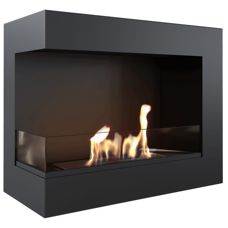 Delta L-Shape Wall Mounted Bioethanol Fireplace – Left Sided