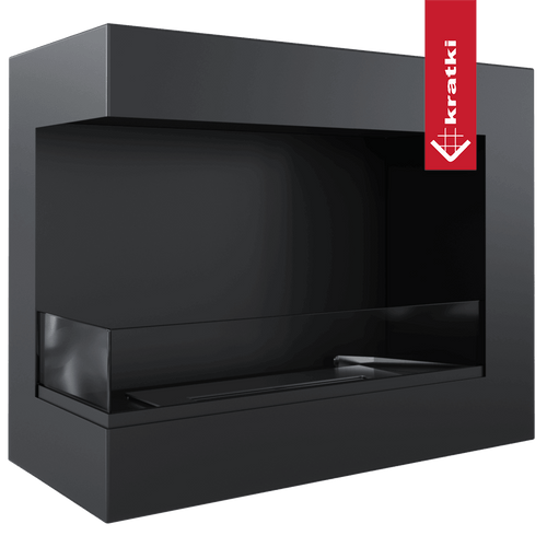 Delta L-Shape Wall Mounted Bioethanol Fireplace – Left Sided