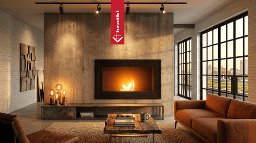 JULIET 1100 Black Wall Mounted Bioethanol Fireplace