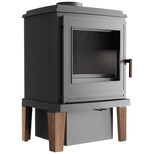 Koza K11 Wood Burning Stove with Wooden Legs - 6kW