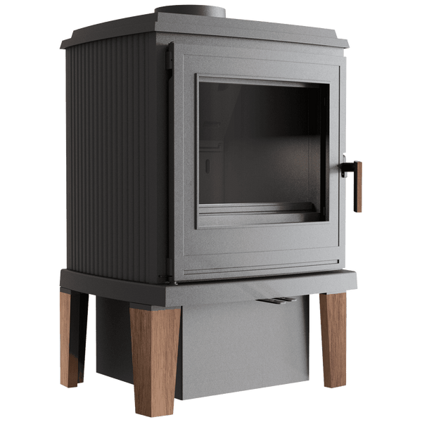 Koza K11 Wood Burning Stove with Wooden Legs - 6kW