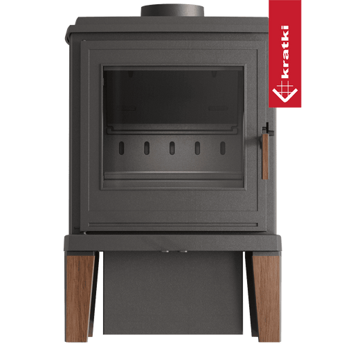 Koza K11 Wood Burning Stove with Wooden Legs - 6kW
