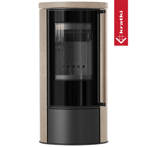 Erik Wood Burning Steel Stove – 5.5kW - Gold Satin Ceramic