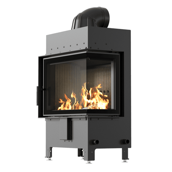 Lucy L-Shape Right Sided Wood Burning Fireplace Insert – 12kW