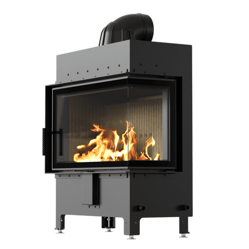 Lucy L-Shape Right Sided Wood Burning Fireplace Insert – 14kW