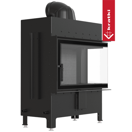 Lucy L-Shape Right Sided Wood Burning Fireplace Insert – 14kW
