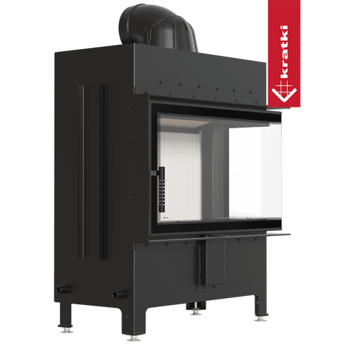 Lucy Steel Wood Burning Fireplace Insert – Right – 14kW