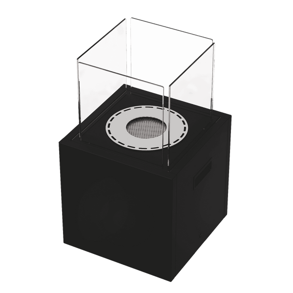 TOWER MINI Freestanding Bioethanol Fireplace – Black