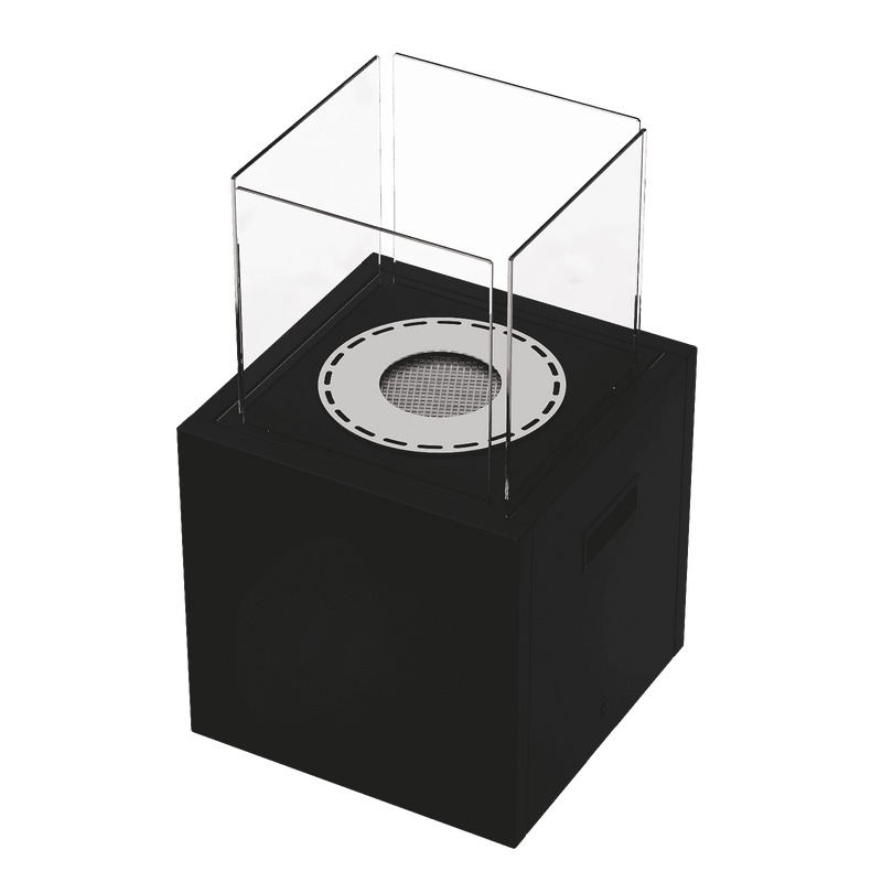 TOWER MINI Freestanding Bioethanol Fireplace – Black