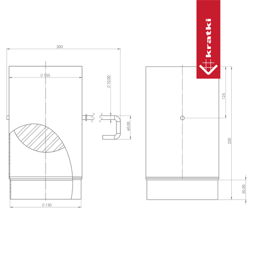 Damper Ø 130 black