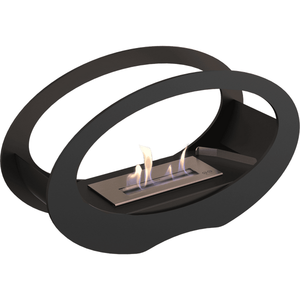 Echo Freestanding Bioethanol Fireplace - Black