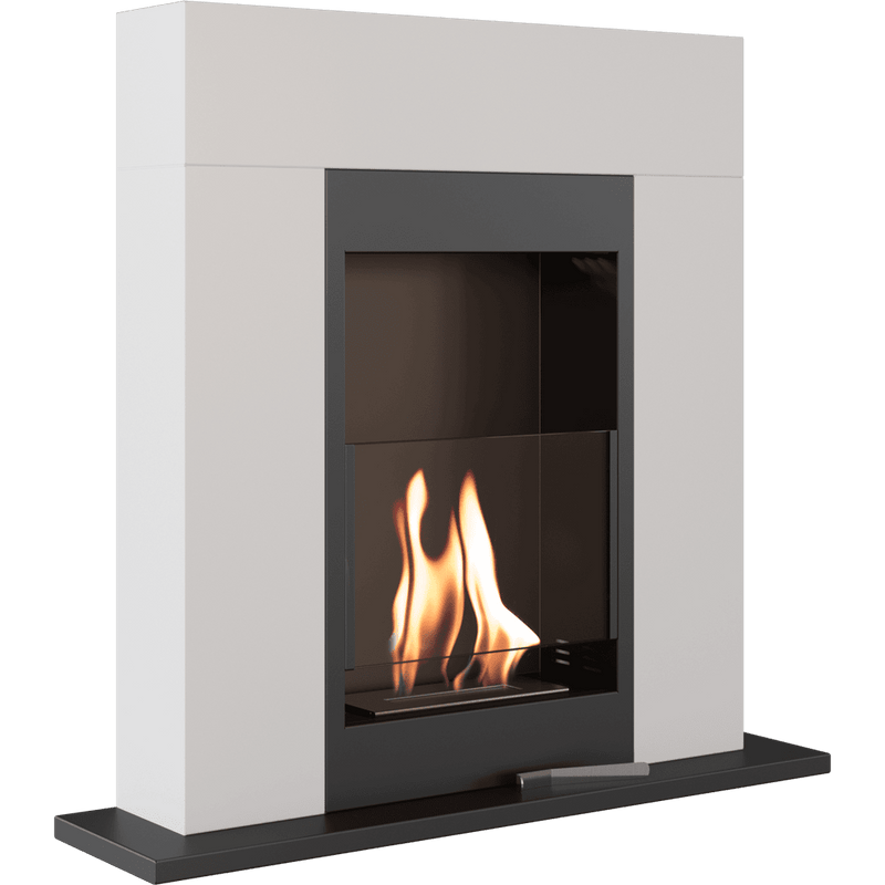 WHISKEY Freestanding Bioethanol Fireplace – White