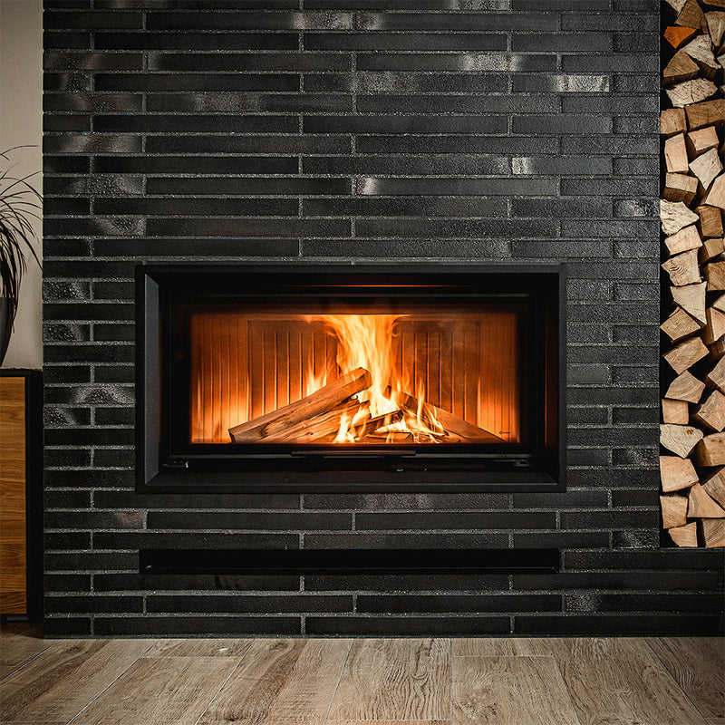 Nadia Wood Burning Fireplace Insert – Lift-Up Door – 14kW