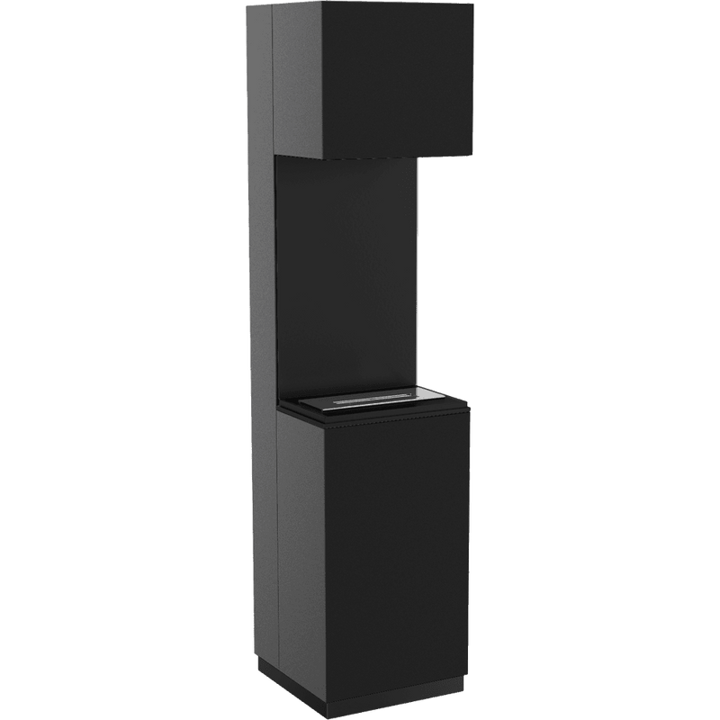 Sierra Portal Black Freestanding Bioethanol Fireplace – TÜV
