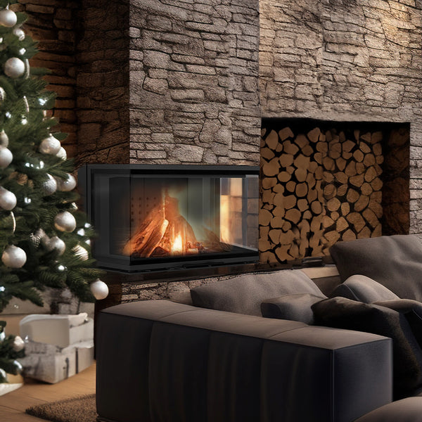 NBC 800/400 Wood Burning Fireplace Insert – Lift-Up Door – 10kW