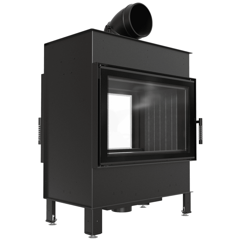 LUCY TUNNEL Wood-Burning Steel Fireplace – 14 kW  Black Ø200