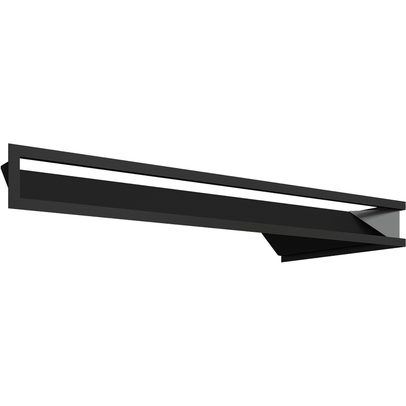 Vent Cover LUFT corner left 80x40x9 black Slim