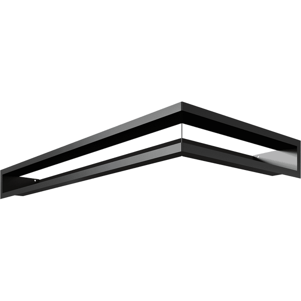 Vent Cover LUFT corner left 80x40x9 black