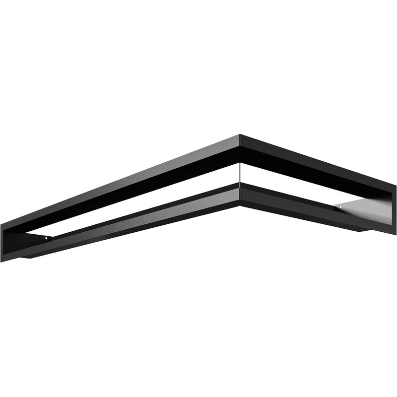 Vent Cover LUFT corner left 80x40x9 black
