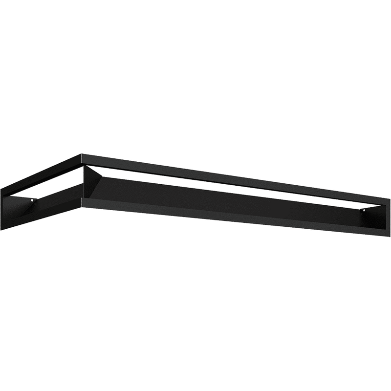 Vent Cover LUFT corner right 40x80x9 black Slim