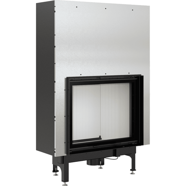Nadia Steel Wood Burning Fireplace Insert – Lift-Up Door – 13kW – White