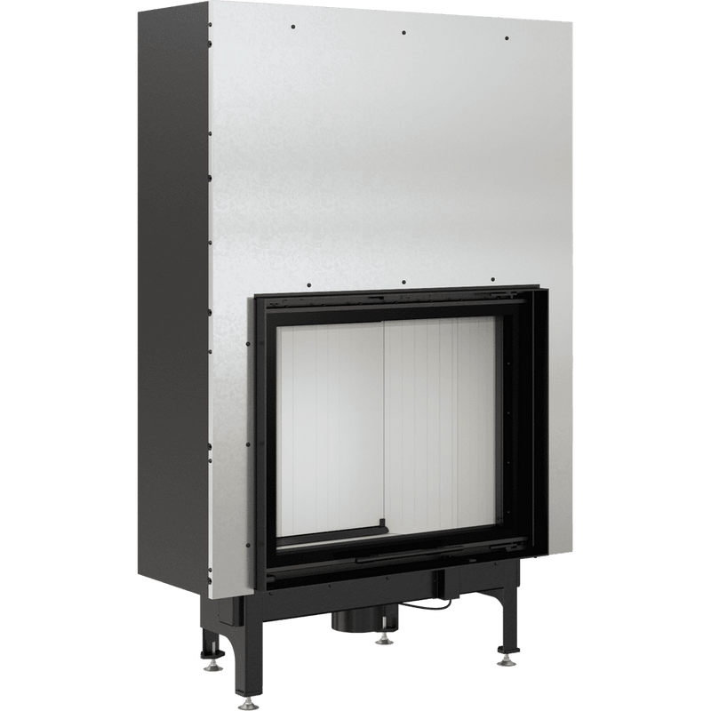 Nadia Steel Wood Burning Fireplace Insert – Lift-Up Door – 13kW – White