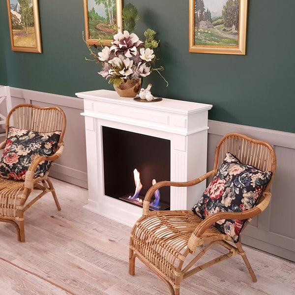 November Bioethanol Fireplace & Surround – White