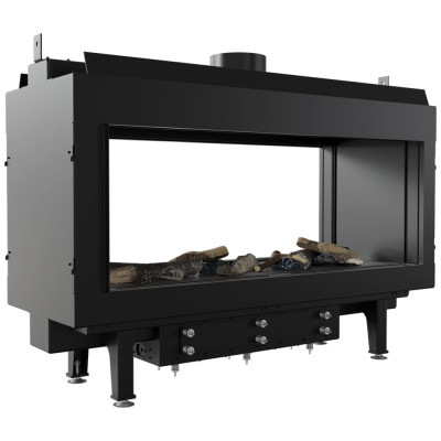 Gas Fireplace KRATKI LEO 100 Room divider natural gas ∅ 100/150 9 kW