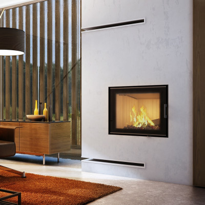 Steel fireplace NADIA 10 kW Ø 200 black
