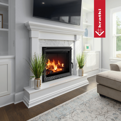 Water heating fireplace ZUZIA 12 kW Ø