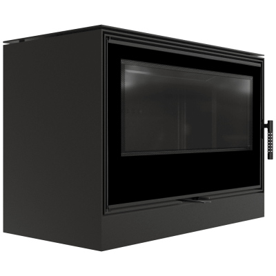 Wood burning steel stove KRATKI KARI 95 Ø 180 14 kW black thermotec