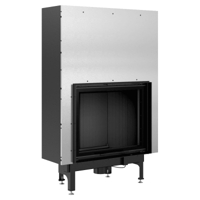 Steel fireplace KRATKI NADIA 13 kW Ø 200 Lift up black thermotec