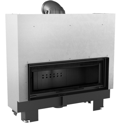 Steel fireplace KRATKI MB100 14 kW Ø 200 Lift-up black thermotec