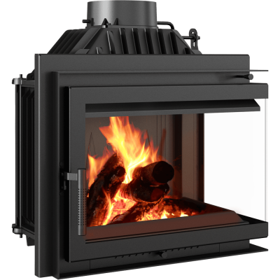 Cast iron fireplace KRATKI SIMPLE right 8 kW Ø 150