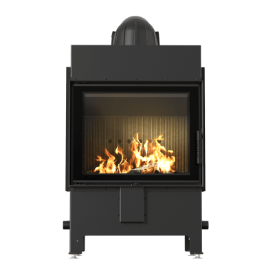 Steel fireplace KRATKI LUCY 12 kW Ø 200 black thermotec