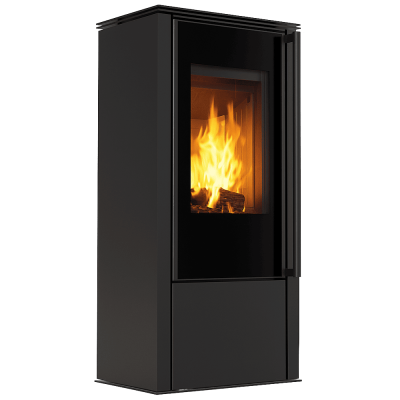 Wood burning steel stove KRATKI HATI Ø 150 5,5 kW black thermotec