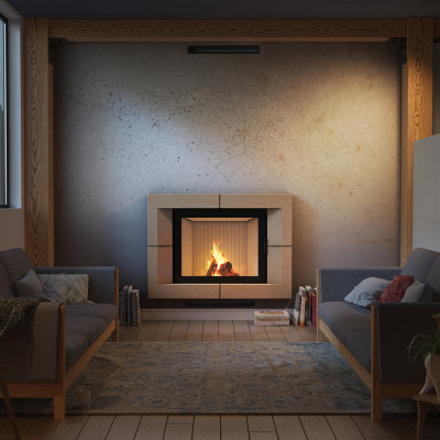 Steel fireplace NADIA 13 kW Ø