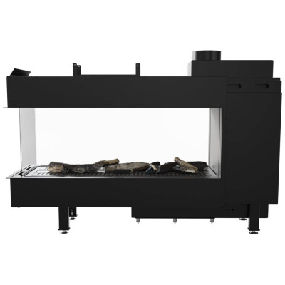 Gas Fireplace KRATKI LEO 100 Room divider natural gas ∅ 100/150 9 kW