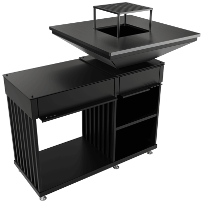 Fireplace with grill Quadrum