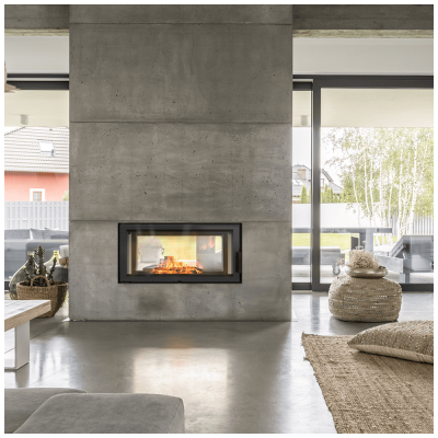 Steel fireplace KRATKI LUCY TUNNEL 16 kW Ø 200