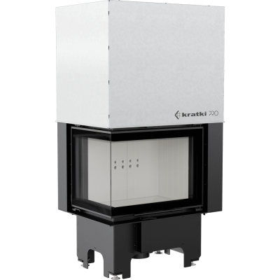 Steel fireplace VNL 610/430 9 kW Ø 200 Lift-up black