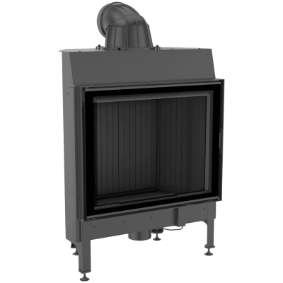 Steel fireplace KRATKI NADIA 13 kW Ø 200 black thermotec