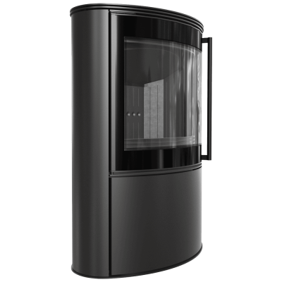 BJORN Ø 150 7kW freestanding steel stove, black thermotec