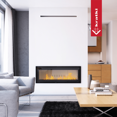 steel fireplace insert MB120 with lift up system