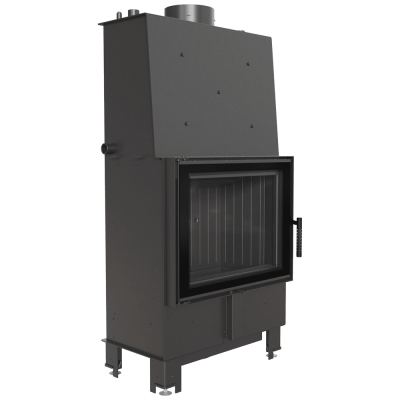Water heating fireplace LUCY 12 kW Ø 200 black thermotec